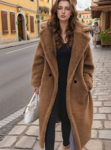 Drune - Damen Urban Chic Teddy Mantel