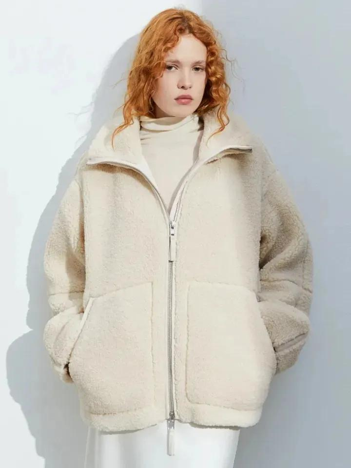 Drune | Jacke Warm Reißverschluss Fleece Jacke Damen Winterjacken & Mäntel