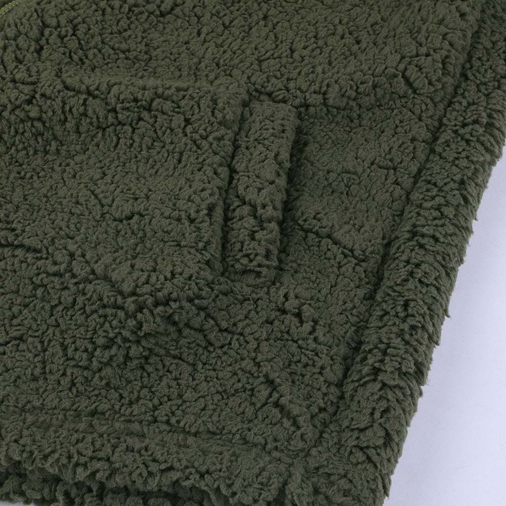Drune | Weste Reißverschluss Winter Flauschige Weste Damen Fleecejacke