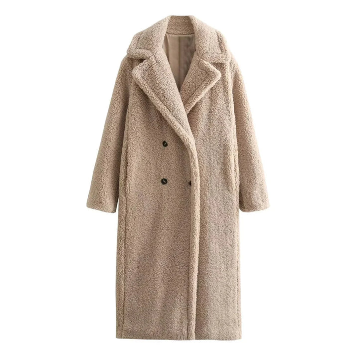 Drune | Doppelreiher Pelz Winterjacke Lange Überjacke Frauen
