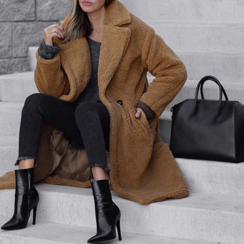 Drune | Doppelreiher Pelz Winterjacke Lange Überjacke Frauen