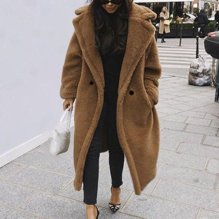 Drune | Doppelreiher Pelz Winterjacke Lange Überjacke Frauen