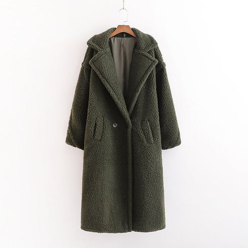Drune | Lockerer Schnitt Doppelt Verblendet Lange Pelzjacke Lange Winterjacke Damen