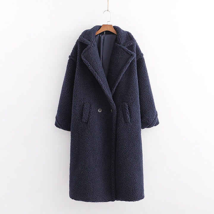 Drune | Lockerer Schnitt Doppelt Verblendet Lange Pelzjacke Lange Winterjacke Damen