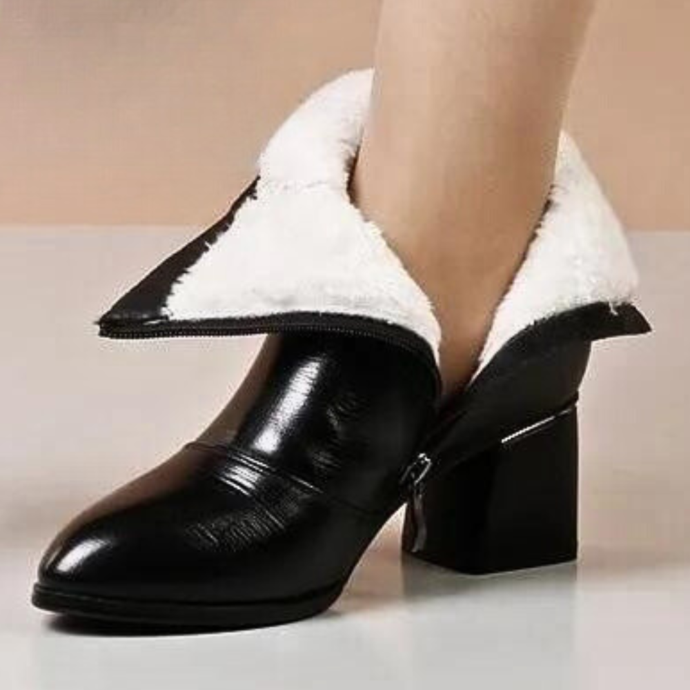 Drune | Texturierte Ankle Boots für Damen – Stilvoll & Bequem Blockabsatz