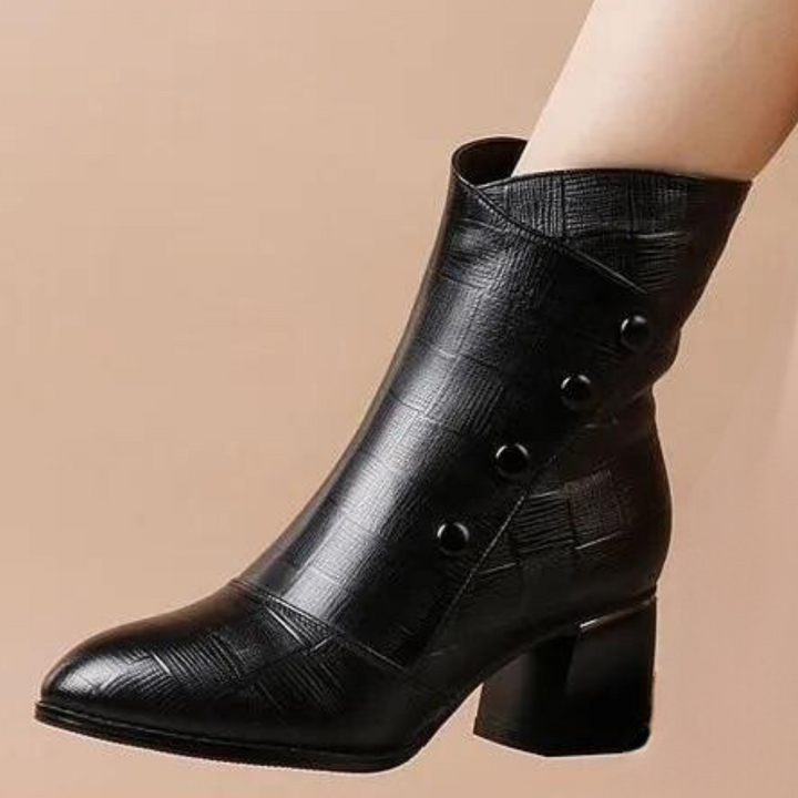 Drune | Texturierte Ankle Boots für Damen – Stilvoll & Bequem Blockabsatz