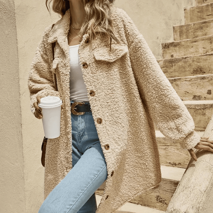 Drune | Texturierter Pile Übergroßer Langmantel Für Damen
