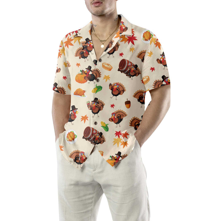 Drune | Das süßeste Truthahn-Hawaiihemd für Thanksgiving, witziges Gobble-Shirt, Geschenk für den Weihnachtstag
