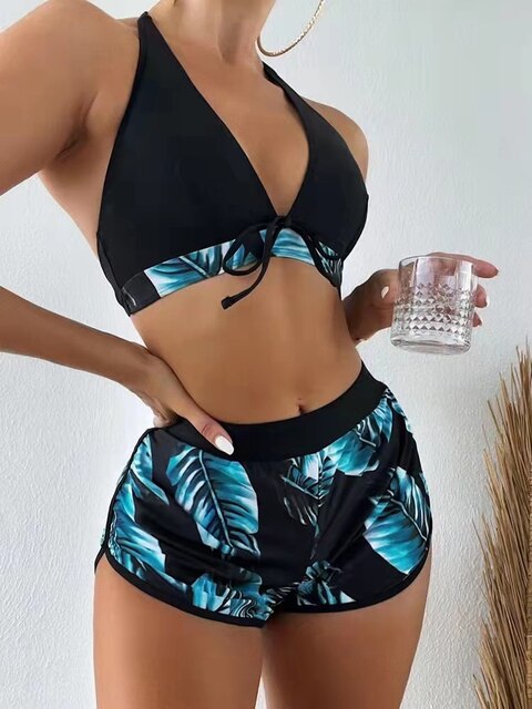 Drune | Bikini mit Blätterdruck