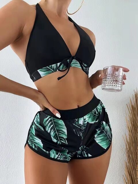 Drune | Bikini mit Blätterdruck