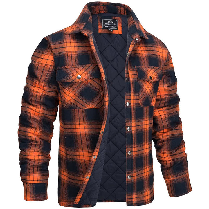 Drune | Herren Holzfällerjacke im karierten Design