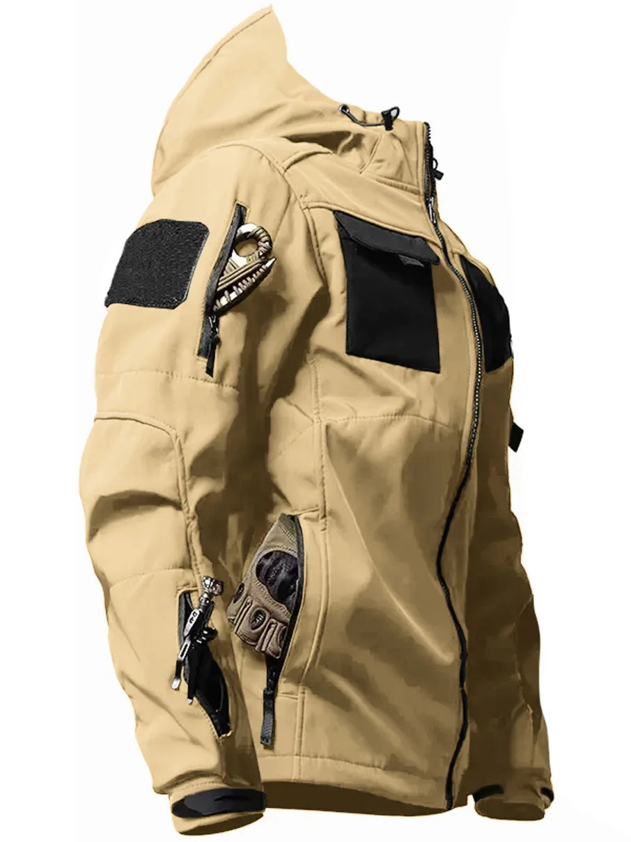 Drune | Wasserabweisende Softshelljacke mit Kapuze