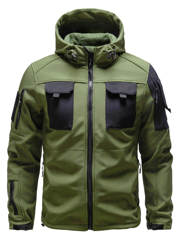 Drune | Wasserabweisende Softshelljacke mit Kapuze