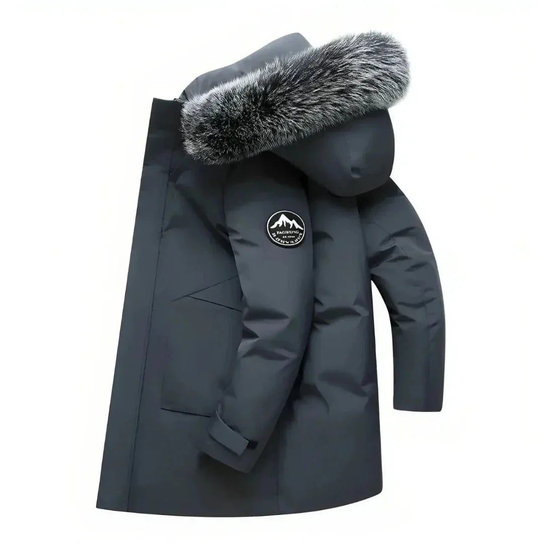 Drune | Herren Winter Parka Mantel Mit Kapuzen Design Und Langer Passform