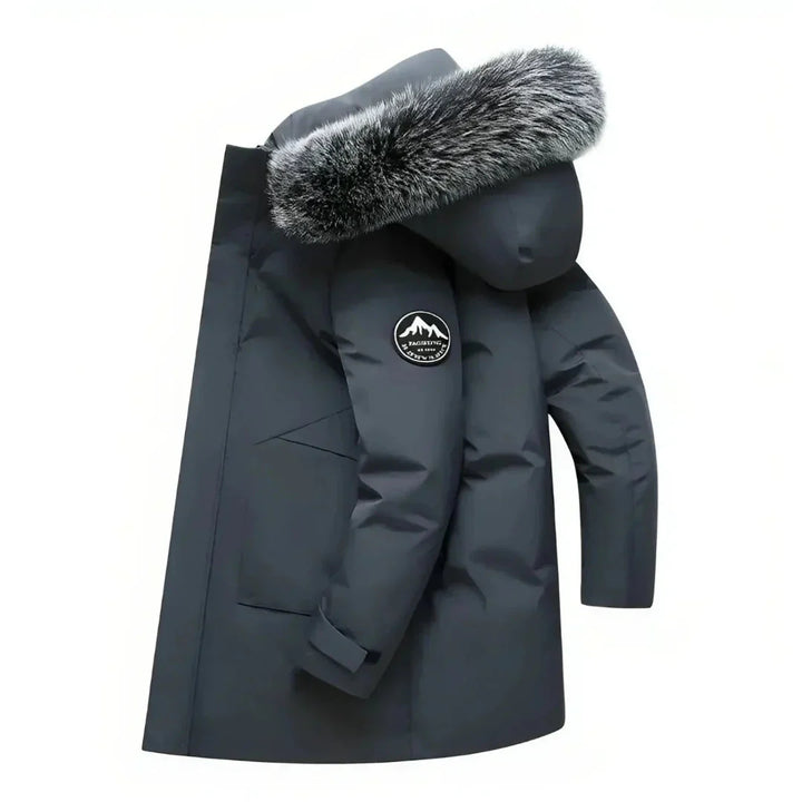 Drune | Herren Winter Parka Mantel Mit Kapuzen Design Und Langer Passform