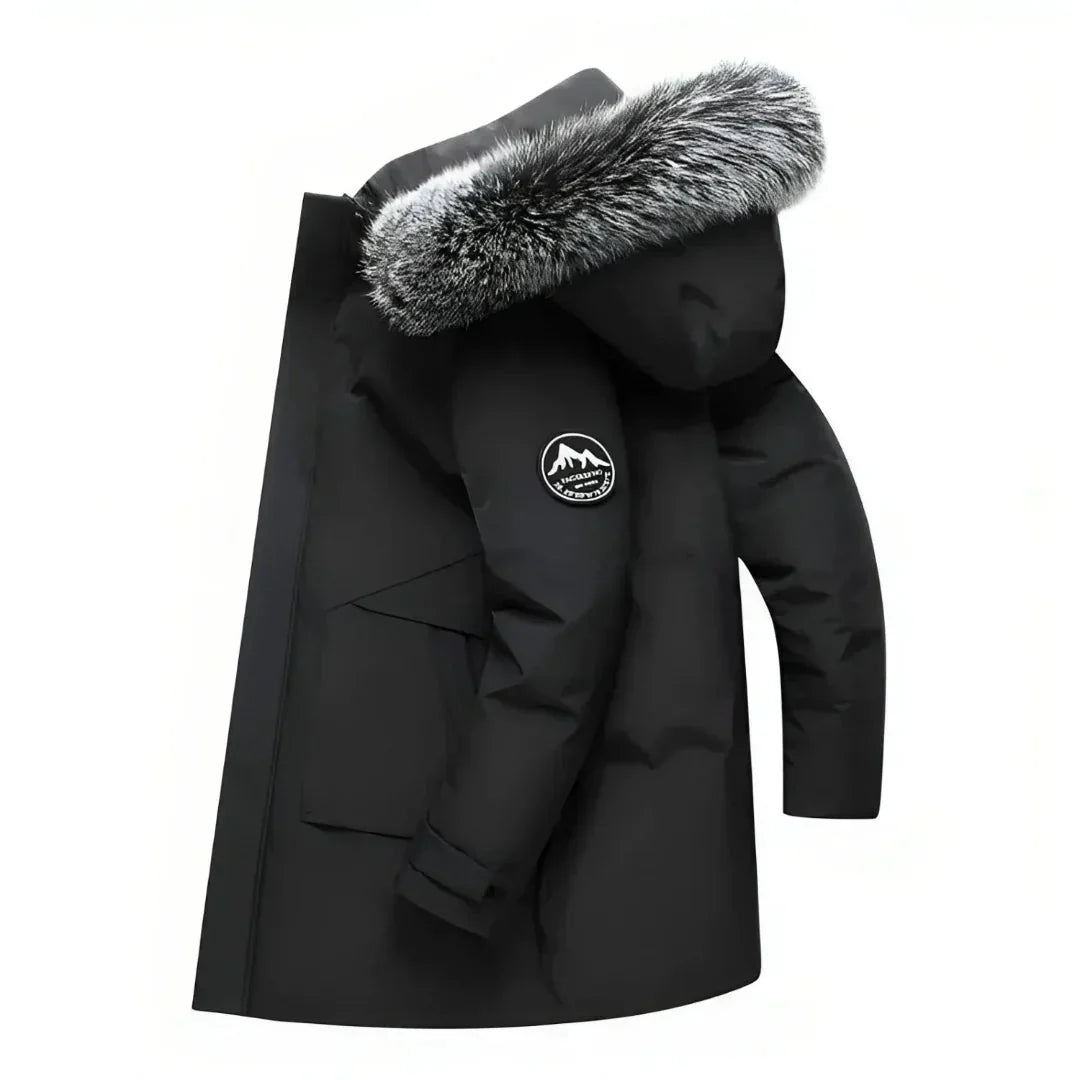 Drune | Herren Winter Parka Mantel Mit Kapuzen Design Und Langer Passform