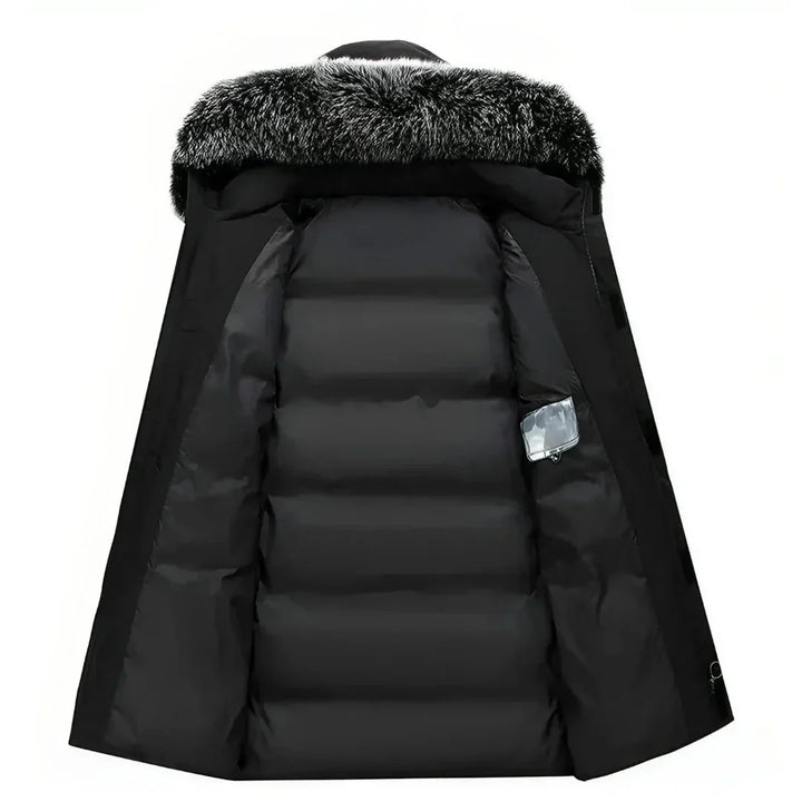 Drune | Herren Winter Parka Mantel Mit Kapuzen Design Und Langer Passform
