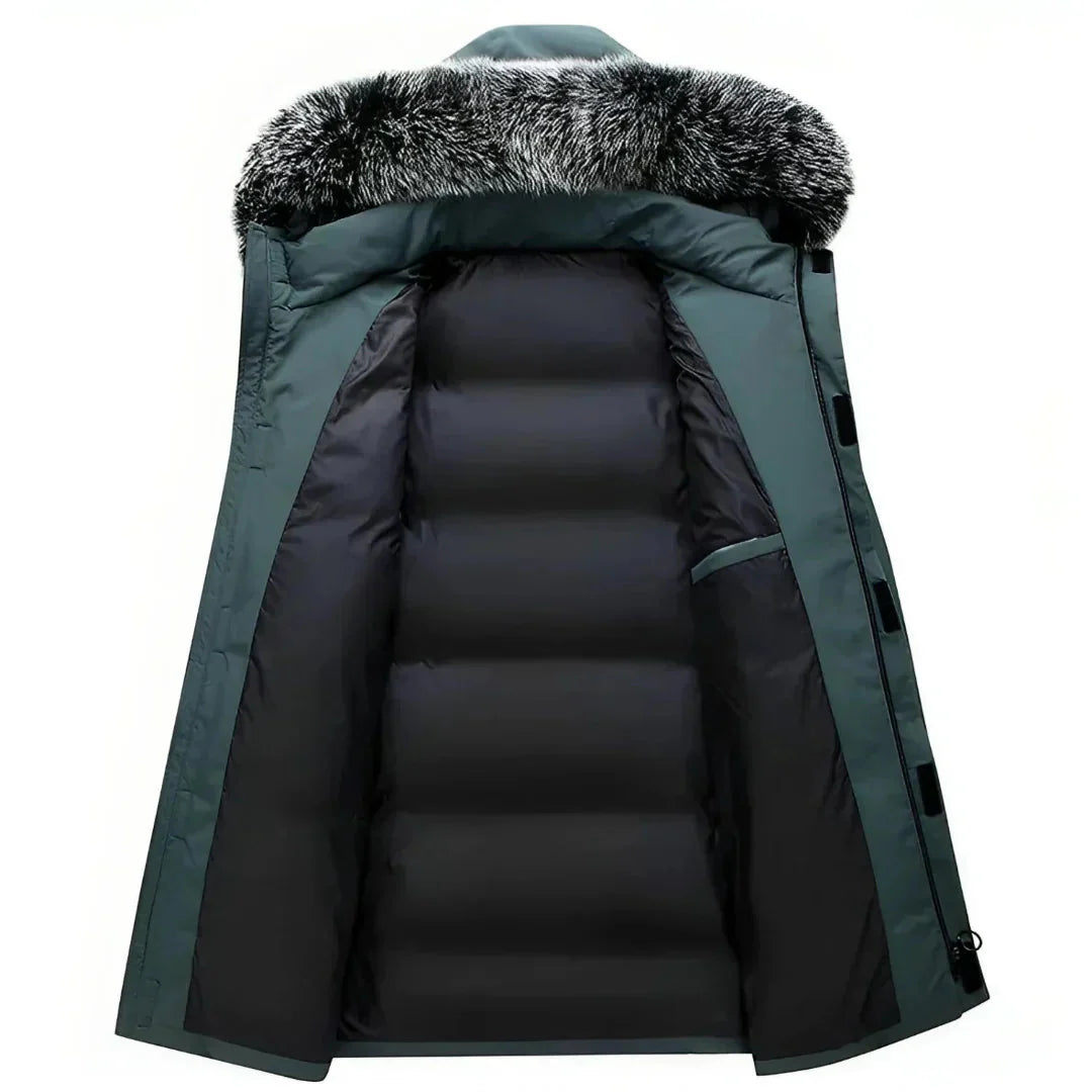 Drune | Herren Winter Parka Mantel Mit Kapuzen Design Und Langer Passform