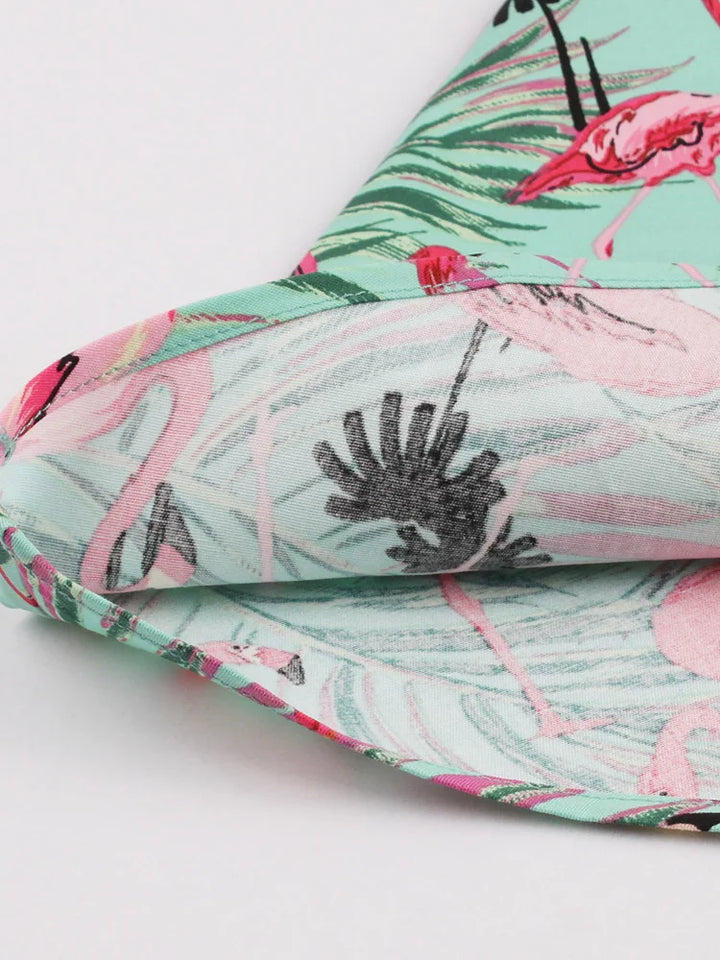 Drune | Retro-Kleid mit Flamingodruck