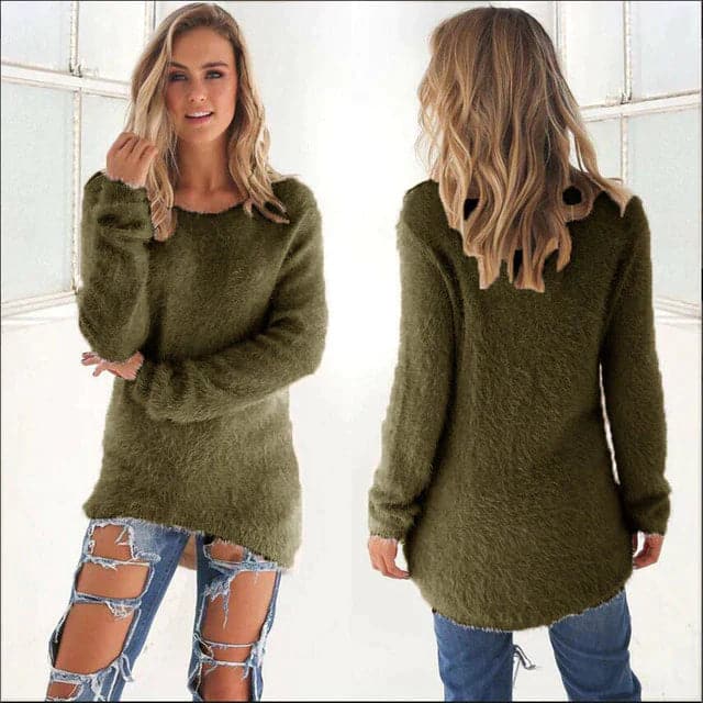 Drune | Strickpullover - Weiche Flauschige Qualität - Legere Passform - Lange Ärmel