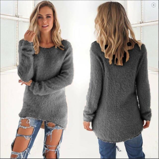 Drune | Strickpullover - Weiche Flauschige Qualität - Legere Passform - Lange Ärmel
