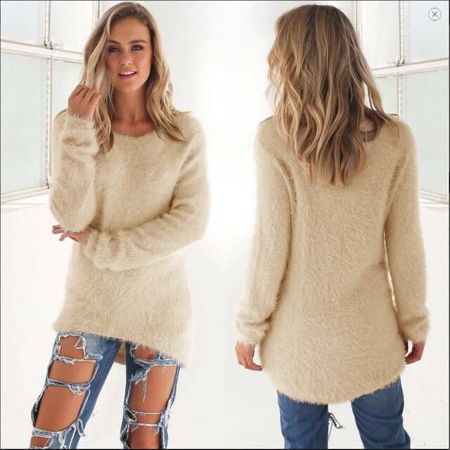 Drune | Strickpullover - Weiche Flauschige Qualität - Legere Passform - Lange Ärmel