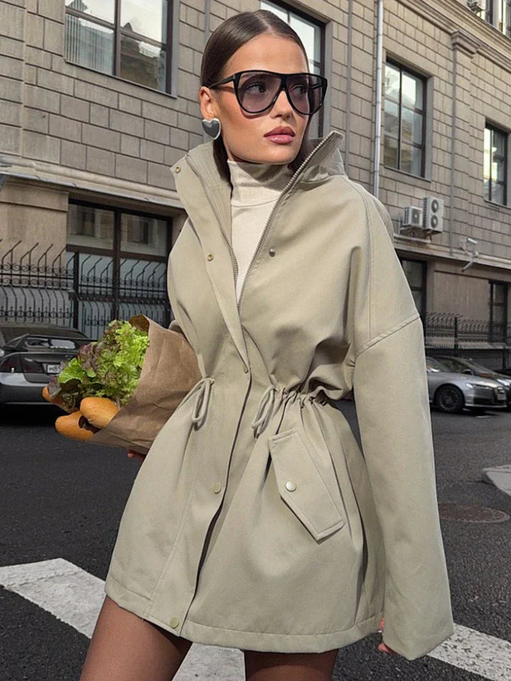 Drune | Trenchcoat - Eleganter & Bequemer Mantel mit Bindegürtel und Klassischem Kragen für den Herbst
