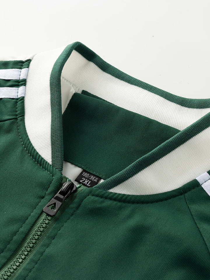 Drune | Zip-Up Gestreift Sportjacke