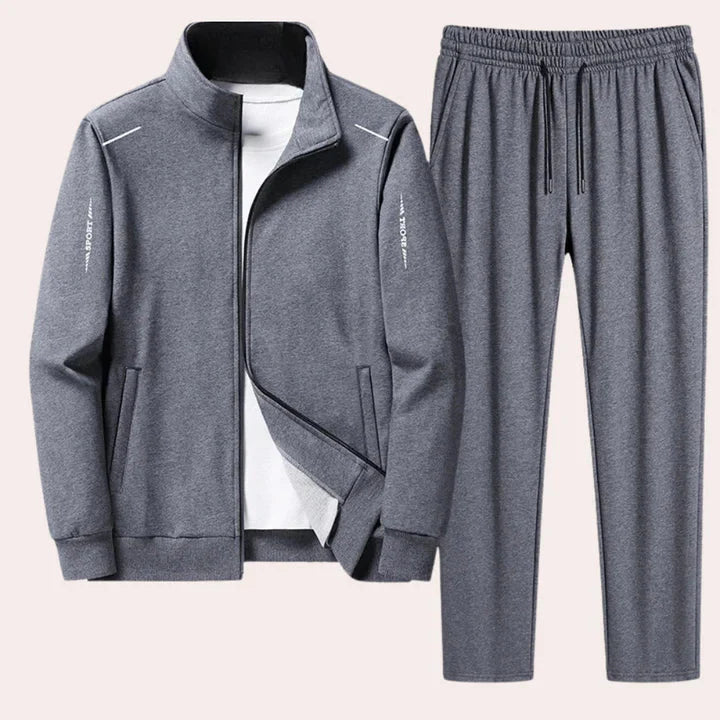 Drune | Reißverschluss Elastischer Bund Jogger Satz Co Ord Satzs Herren