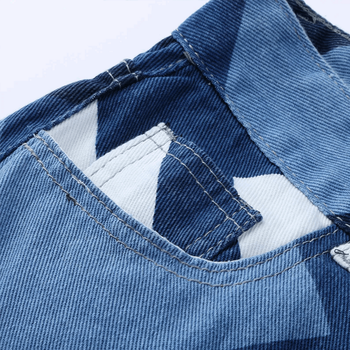 Drune | Strukturierte Damen Jeanshose mit Komfortablem Weitem Schnitt