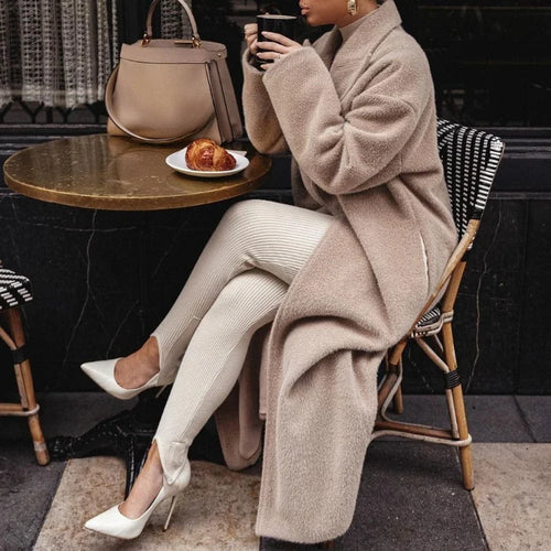 Drune | jacket - luxuriöser langer Wickelmantel für Damen