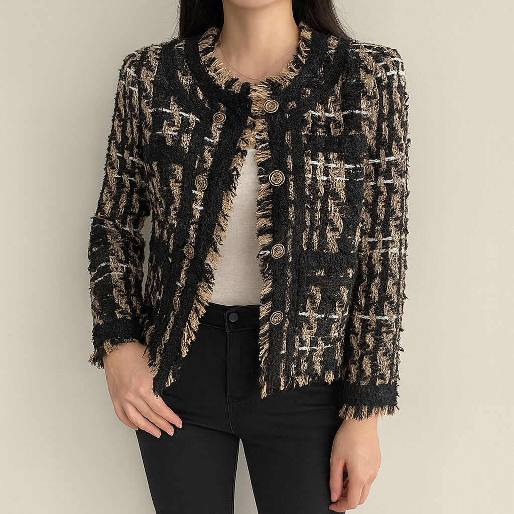 Drune | Casual Schwarzes und Braunes Blazer für Damen