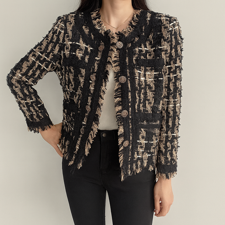 Drune | Casual Schwarzes und Braunes Blazer für Damen