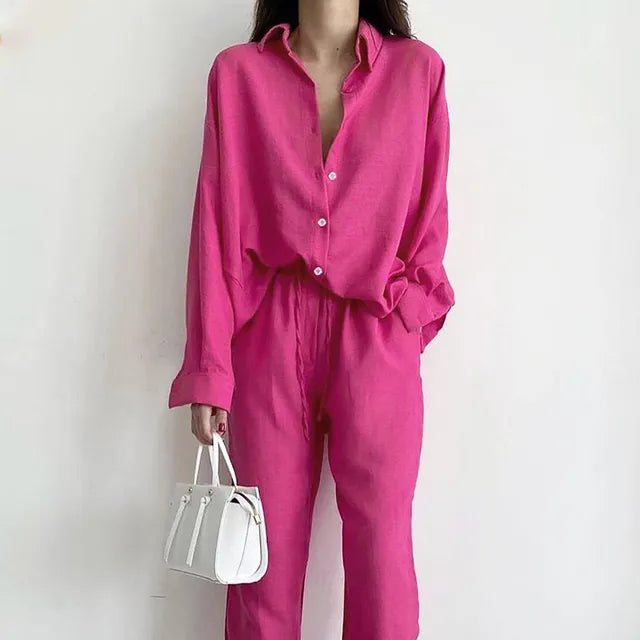 Drune | Stylisches Top und Hosen Set für Frauen