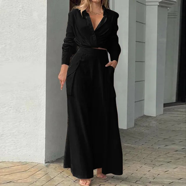 Drune | Stylisches Top und Hosen Set für Frauen