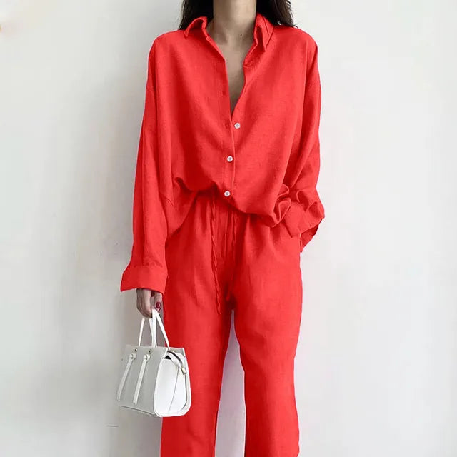 Drune | Stylisches Top und Hosen Set für Frauen