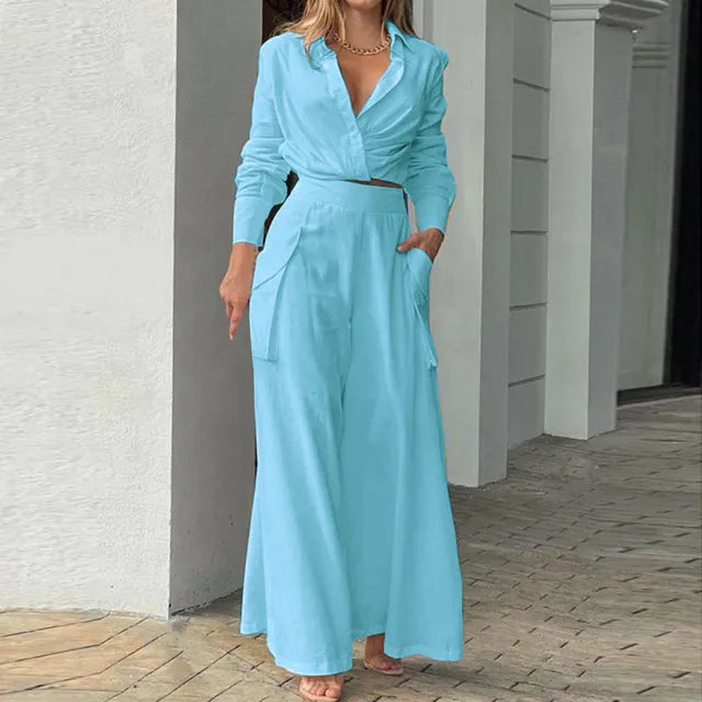 Drune | Stylisches Top und Hosen Set für Frauen