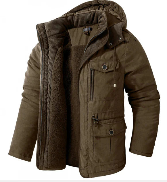 Drune | Herren Winterjacke Mit Kapuzen Design Und Taschen Detail