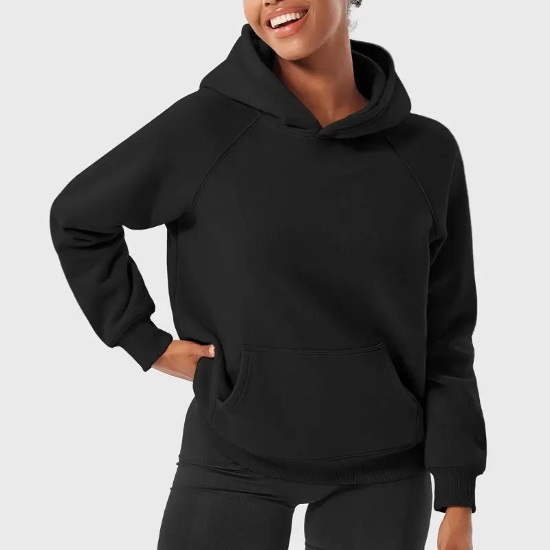 Drune | Damen Hoodie mit Raglanärmeln und Kängurutasche
