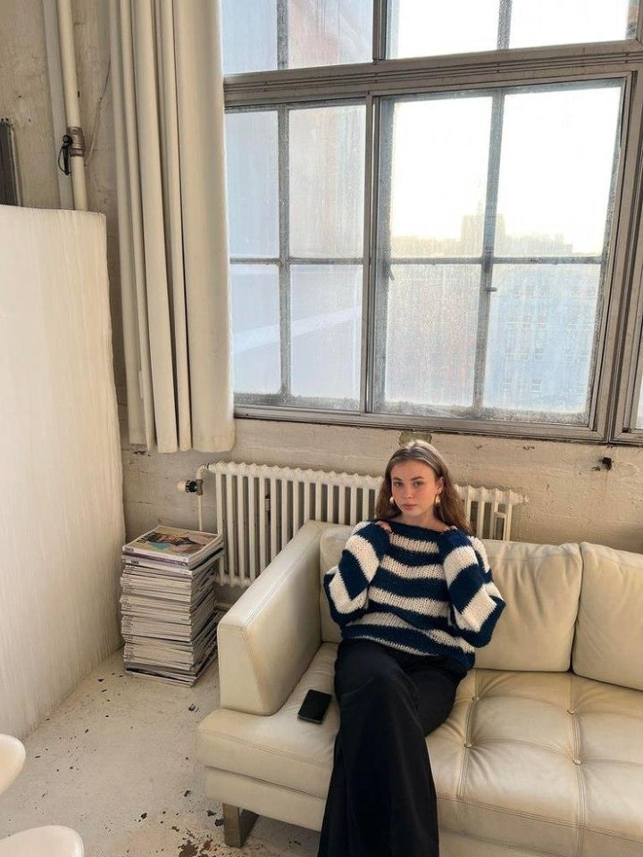 Drune | Übergroßer Strickpullover mit Rundhalsausschnitt und langen Ärmeln