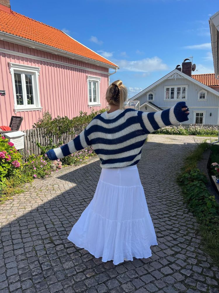 Drune | Übergroßer Strickpullover mit Rundhalsausschnitt und langen Ärmeln