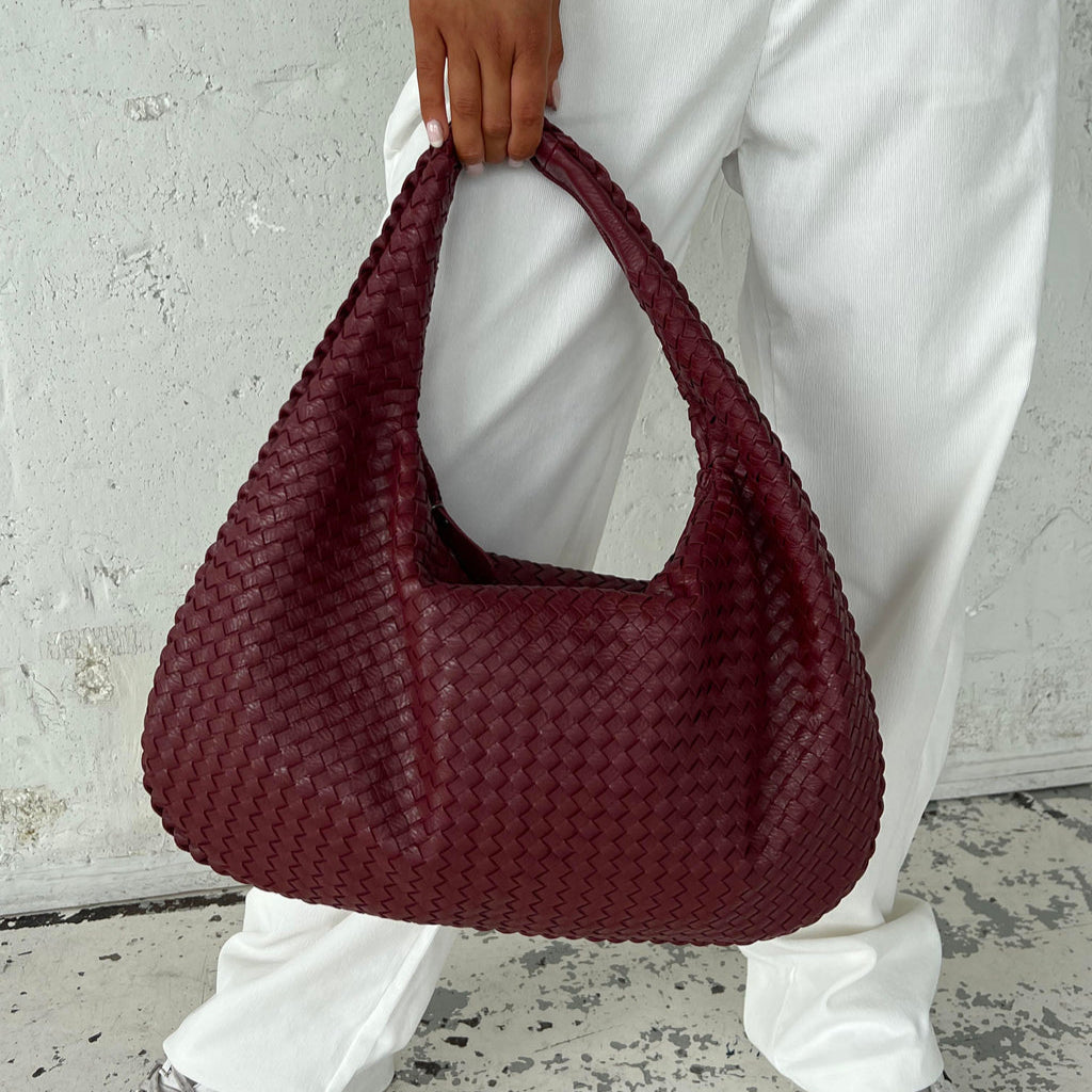 Drune | Groß Ein Schulterriemen Gewebte Tasche Kunstledertaschen