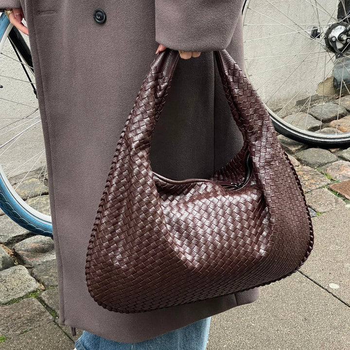 Drune | Groß Ein Schulterriemen Gewebte Tasche Kunstledertaschen