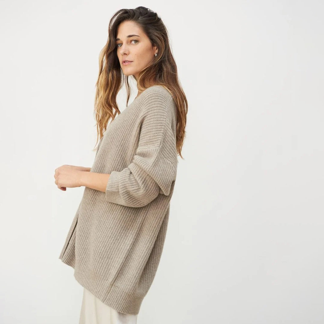 Drune | Warme Knopf-Strickjacke für Damen