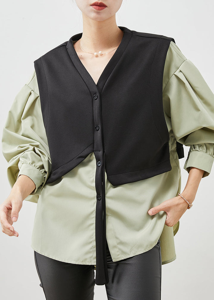 Drune | Schwarze übergroße Patchwork-Baumwollmäntel