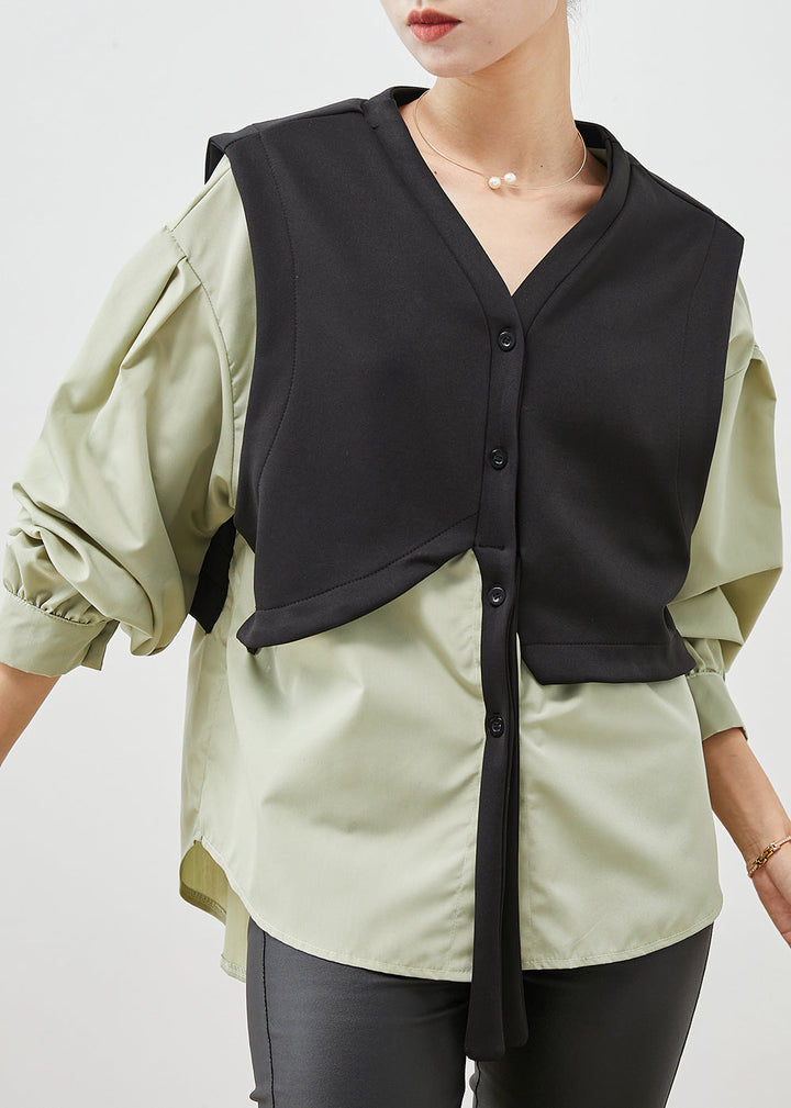 Drune | Schwarze übergroße Patchwork-Baumwollmäntel