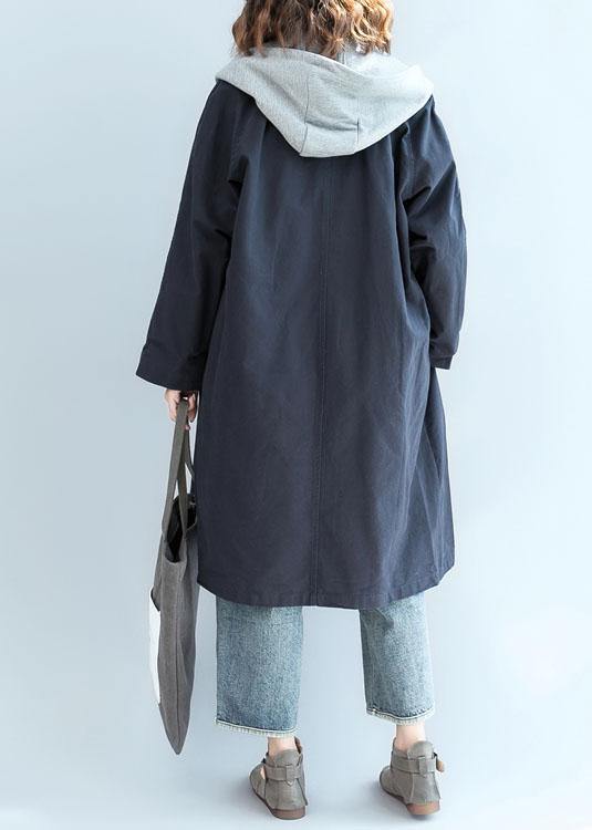 Drune | Doppelbrust feine Kleidung für Frauen navy oversized Jacken