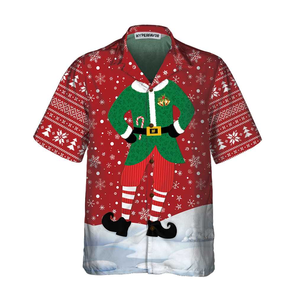 Drune | Einzigartiges Weihnachts-Elf-Kostüm Design Hawaiian Shirt, Lustiges Elf Weihnachts Shirt, Beste Weihnachtsgeschenk Idee