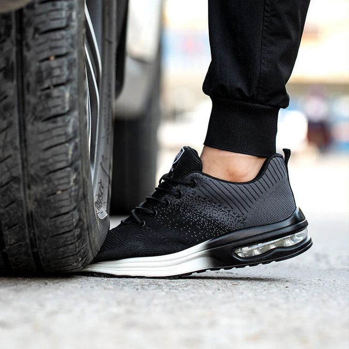 Unisex Sicherheitsschuhe S1 mit Stahlkappe und Kevlar-Zwischensohle Drune