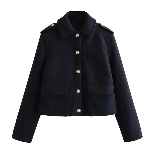Drune | Neue modisch lässige Jacke mit goldener Schnalle für Frauen